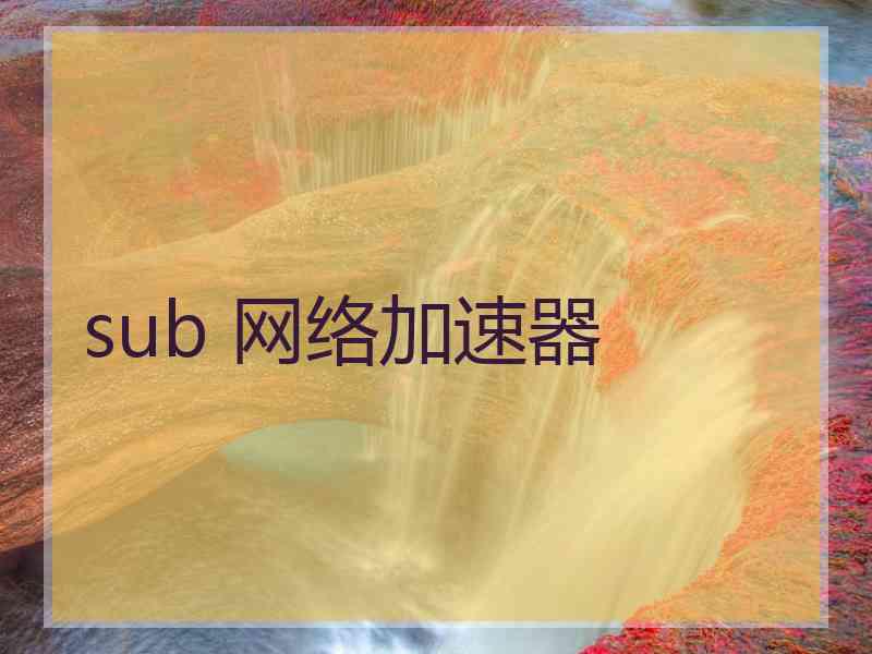 sub 网络加速器