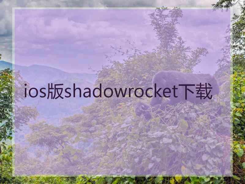 ios版shadowrocket下载
